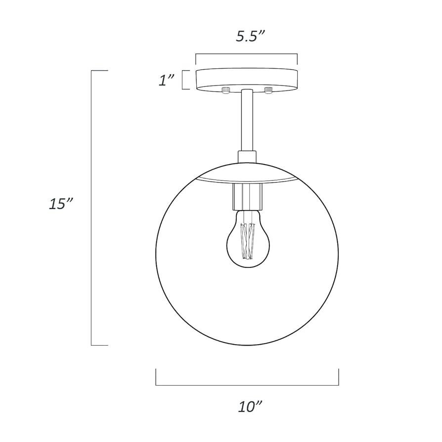 globe decade-access best seasons … Light Society Zeno Globe Semi Flush Mount Ceiling Light