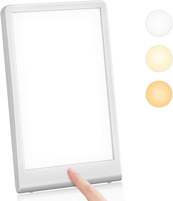 Light Therapy Lamp, 10000 Lux/UVFree Full Spectrum Light, Adjustable Brightness