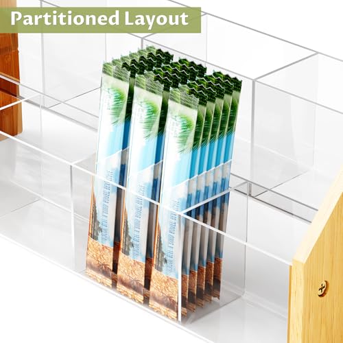Rangement en acrylique pour sachets pour optimiser l'espace du plan de travail - 5
