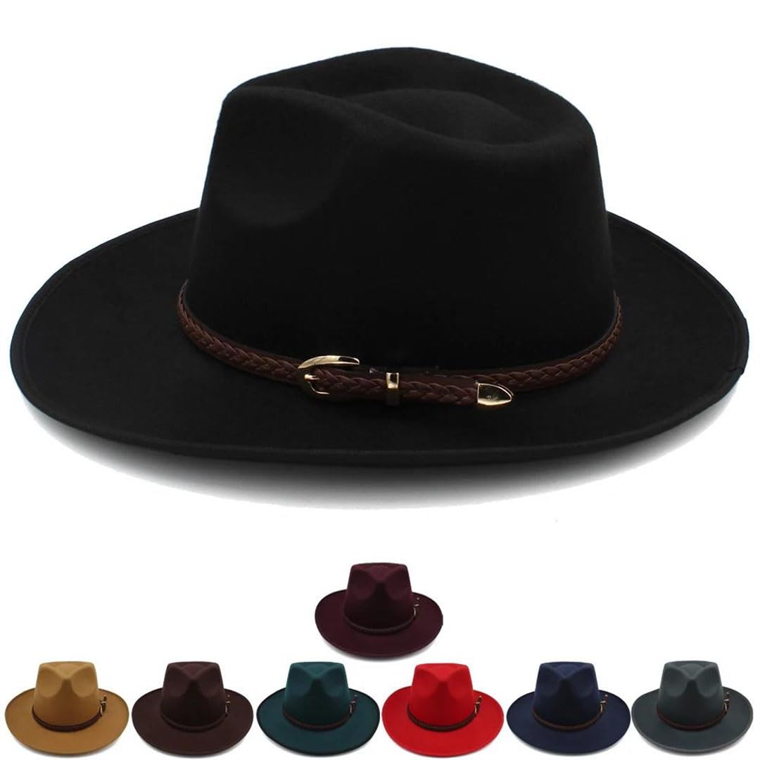 Mężczyźni kobiety wełniane kapelusze panamskie szerokie rondo czapki fedora kapelusz przeciwsłoneczny klasyczny retro impreza styl uliczny podróż