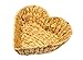 Ciotola in giacinto d'acqua a forma di cuore come cestino per la frutta decorativo, cestino per il pane, 30 x 30 x 10 cm
