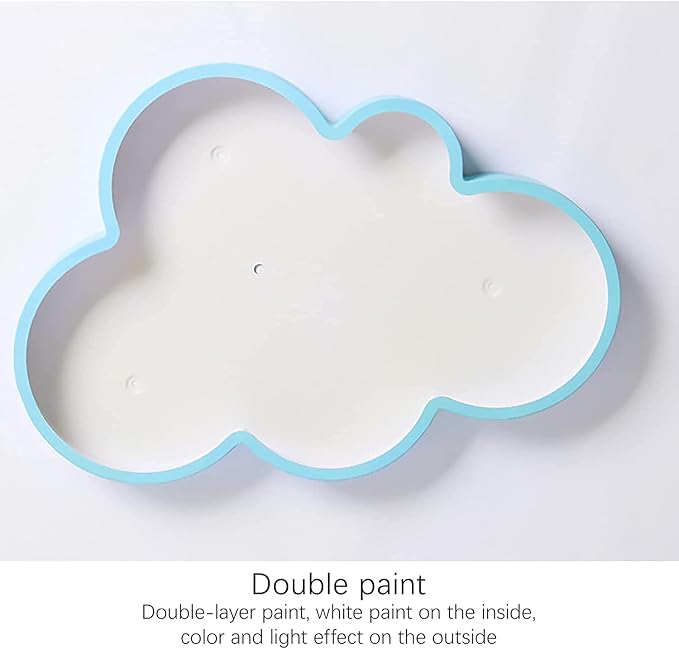 NZDY Kids Ceiling Light Shade, Cloud Ceiling Lamp, Led Dimmable Ceiling Lamp for Kids Room Baby Childrens Bedroom Flat Ceiling Light,Yellow photo 3