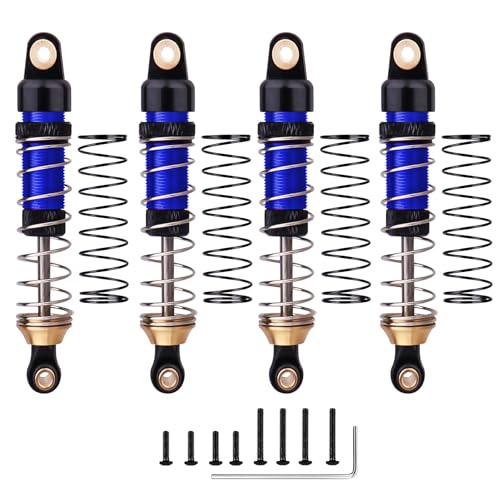 GoHobby 59mm Shocks Aluminum Shock Absorber for TRX4M TRX4MT 1/18 RC Crawler Threaded Oil Damper (Blue)