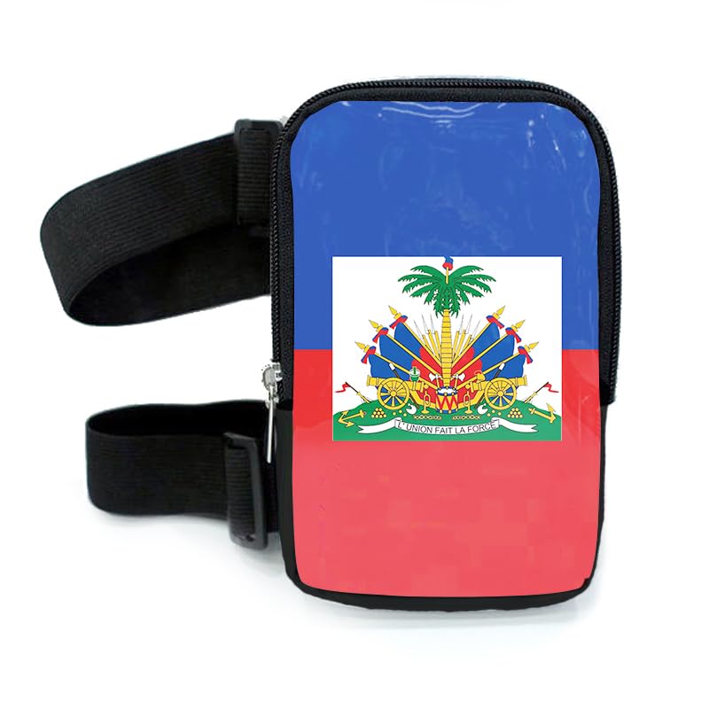 Haiti Flag Thigh Bag | Leg Harness for Women | Outdoor Waist Pouch | Carnival Hiking Travel Fanny Pack with Adjustable Straps | Haiti