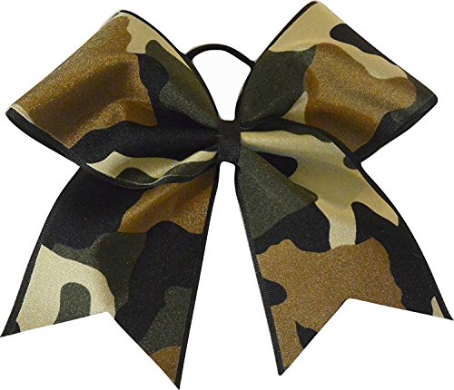 Sparkle Bows Cheer Camouflage Camo Cheer Bow