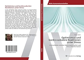 Paperback Optimismus und kardiovaskuläre Reaktionen unter Stress [German] Book