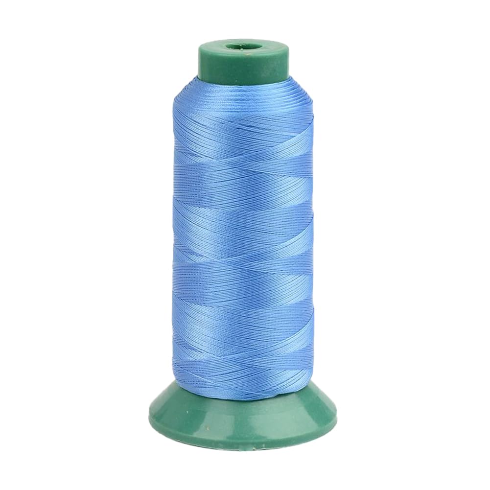 Bonded Nylon Sewing Thread 1500 Yards Size 69 210D/3 Heavy Duty Upholstery Thread for Leather Canvas Jeans Weaving（Light Blue)