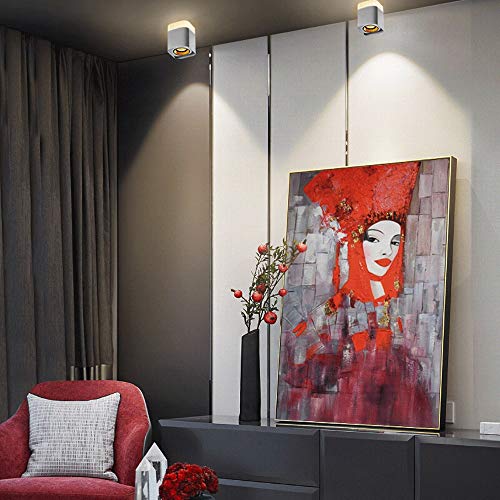 Luminaire de plafond LED double spot blanc cube au design architectural