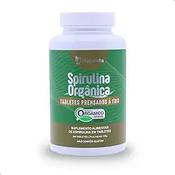 Spirulina Orgânica 300 Tabletes. Certificada SisOrg IBD 100% Pura Prensada à Frio
