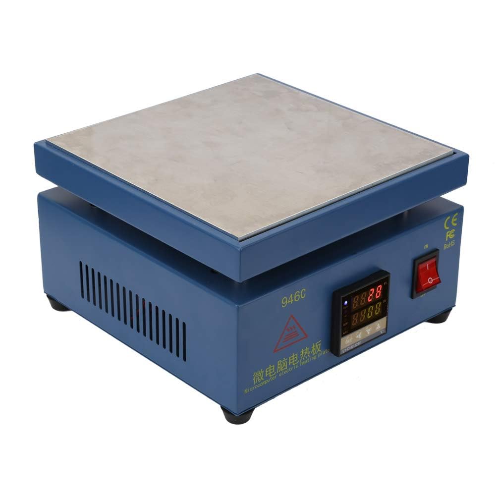 Estación de precalentamiento de placa de calentamiento eléctrico LCD digital, pantalla táctil LCD de calentamiento de teléfono móvil, adecuada para PCB, pantalla de teléfono móvil, pantalla LED, etc.