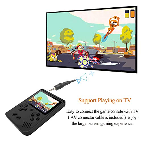 Handheld Games Console For Kids Adults - Retro Video Games Consoles 3 Inch Screen 168 Classic Games 8 Bit Game Player With Av Cable Can Play On Tv (Black) #TOP3