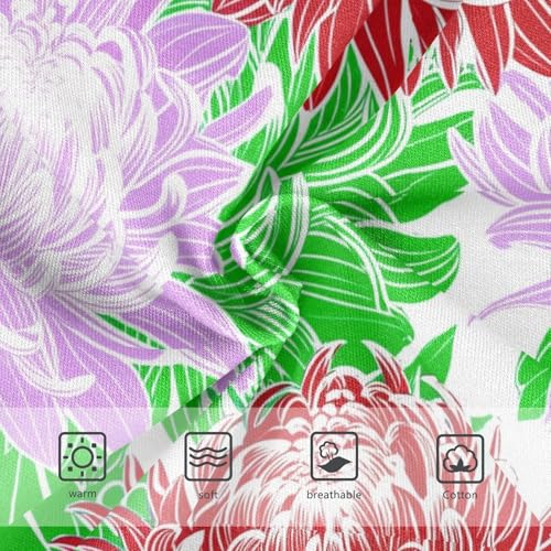 Joisal Purple Chrysanthemum Flowers Toddlers Underwear Floral 2t Cotton Little Girl Panties Fun Print Undies Kids Briefs3