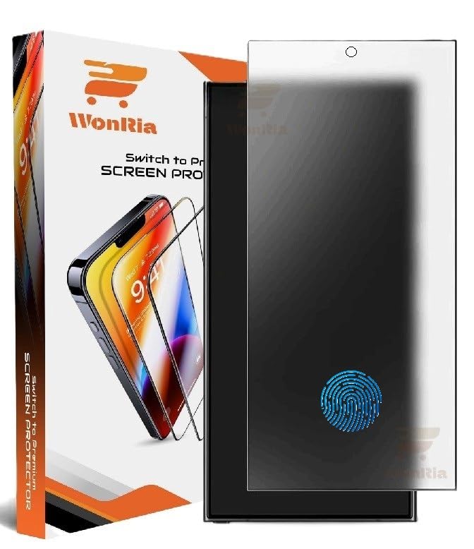 Image of WonRia Matte Tempered Glass for Samsung S25 Ultra 5G [100% FingerPrint Working /S-PEN Compatible ] 9H Glass Screen Guard for Galaxy S25 Ultra - Pack of 1
