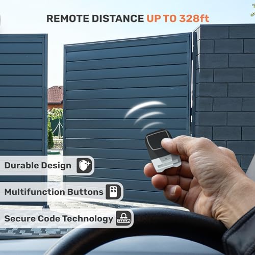 Image of TMT Clifford 500 Premium Dual Automatic Gate Openers Up to 20ft and 1200lb Heavy Duty Swing Gate, Gate Opener with Remote Complete Kit, Electric Gate Opener for Driveway (App Compatible)