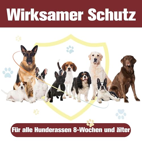 Advanllent Zeckenschutz für Hunde 6 Pipetten, Spot On Zeckenmittel für Extra große Hunde 30 bis 50 kg, Flohmittel Entwurmungsmittel, Gegen Flöhe & Zecken