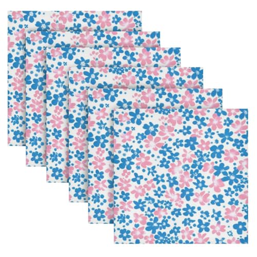 Servilletas de tela multicolor set x6 20x20 pulgadas miniatura 2