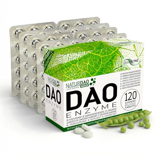 NaturDAO MAX DAO-Enzym-Supplement 120 Tabletten anpassbare Dosierung verzögerte Freisetzung