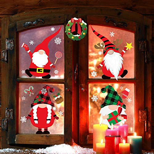 Christmas Window Clings 316PCS Christmas Decorations Window Stickers Decals | Christmas Window Decorations Stickers Decals Clings for Glass Windows Office Home Classroom Indoor - image 5