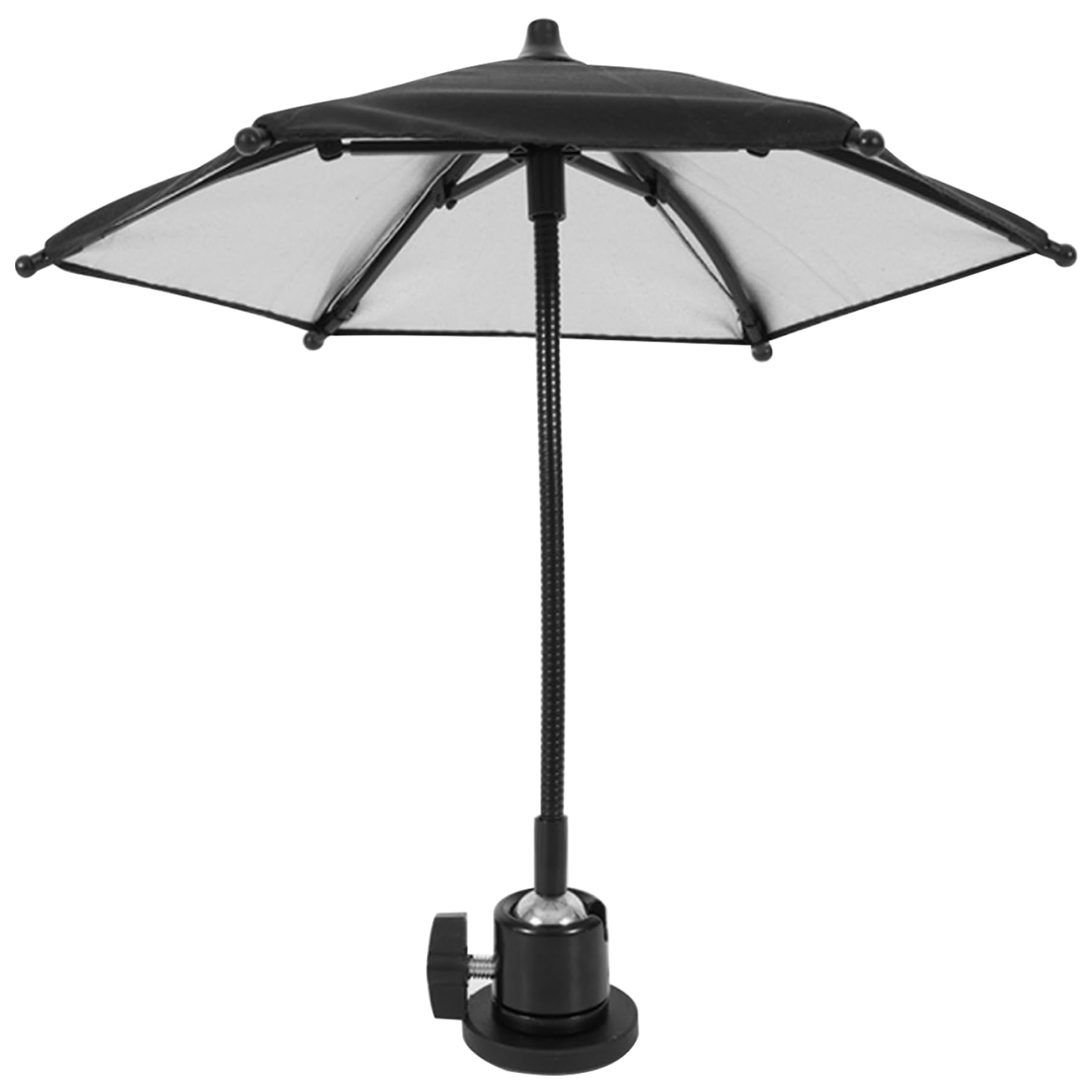 Peosaard Black Phone Umbrella For Sun Anti-Glare Cell Phone Sun Shade Uv Protection Phone Sun Shade With Magnetic Base Adjustable Handle Umbrella For Phone For Outdoor Video Photo Watching, Umbrella For Phone