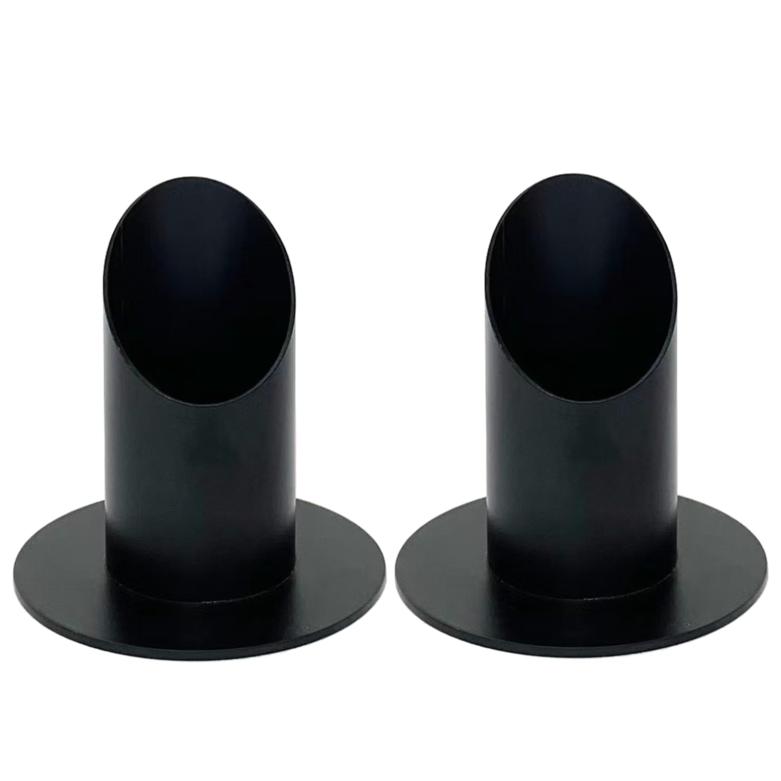 Jazuaiao Of 2 Communion Tapers Holder Stand Slanted Metal Candlesticks Christening Baptisms Centerpieces Decorations Metal Stand