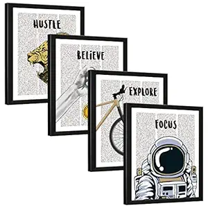 Chaka Chaundh - Suitable Motivational Quotes Frames Framed Posters - Quotes Wall Frames - Posters with Frame (14 X 11 inches)
