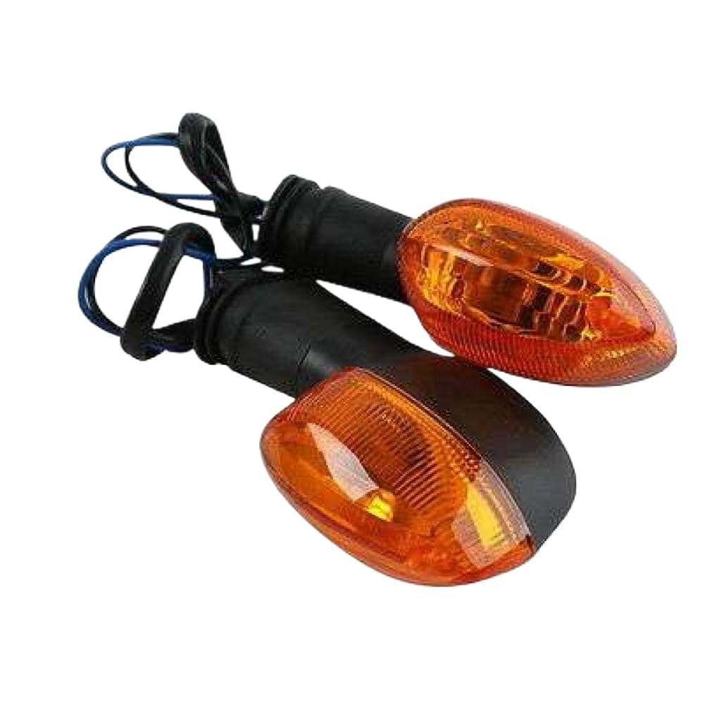 Quqkuazaf Orange Turn Indicator Pair Clear Compatible With Yzf R1 R6 Fz1 Fz6 Xj6(Orange)