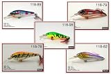 Akuna Pack of 5 Sly Shad Series 3.5 inch Shallow Diving Fishing Lure [BP-5-FLA-118-A]