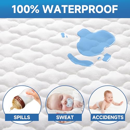 Pro Goleem Baby Bassinet Mattress, Breathable Waterproof Soft Cover Gel Memory Foam, Compatible with Dream On Me Lacy Portable 2-in-1, Oval 30"x15" Dual Side Cradle Pad