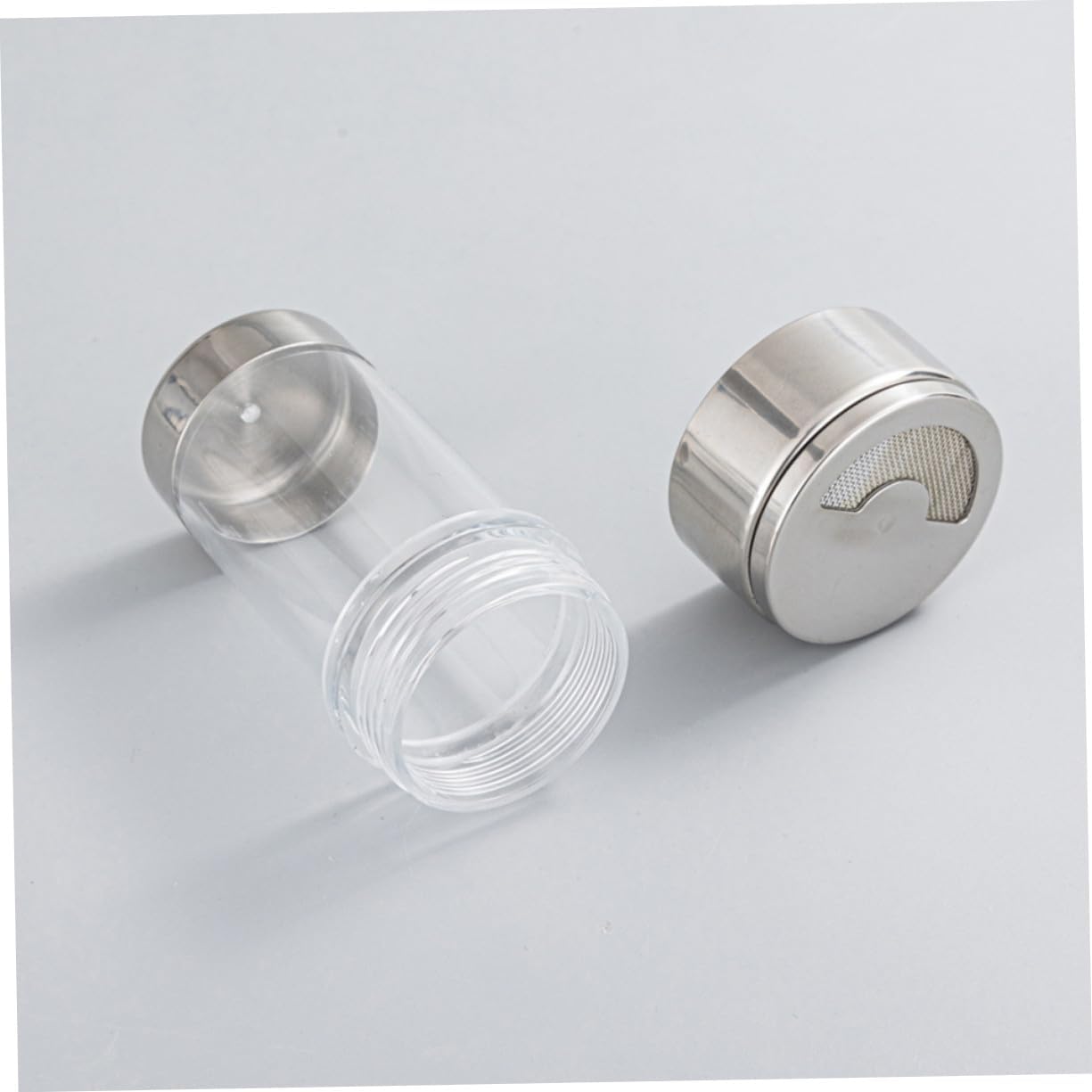 Stainless Steel Spice Shaker with Acrylic Lid for Kitchen Cooking