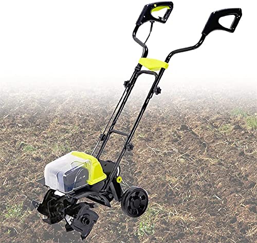 DestinyXVZ Eléctrico Motocultor con Extraíble Mang, 2 40v 4000mAh del Ión-Litio Batería, Profundidad Trabajo 18cm, Ancho De Labranza 36cm, Velocidad 180 RPM, Interruptor Seguridad 2 Puntos