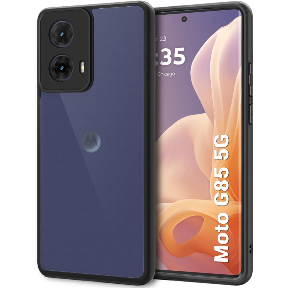TheGiftKart Ultra-Hybrid Shockproof Back Cover Case for Motorola Moto G85 5G | Camera Protection Bump | Hard Back Cover Case for Motorola Moto G85 5G (PC & TPU, Smoked Matte Back, Black Sides) (B0D93M8NG6) Amazon Price History, Amazon Price Tracker