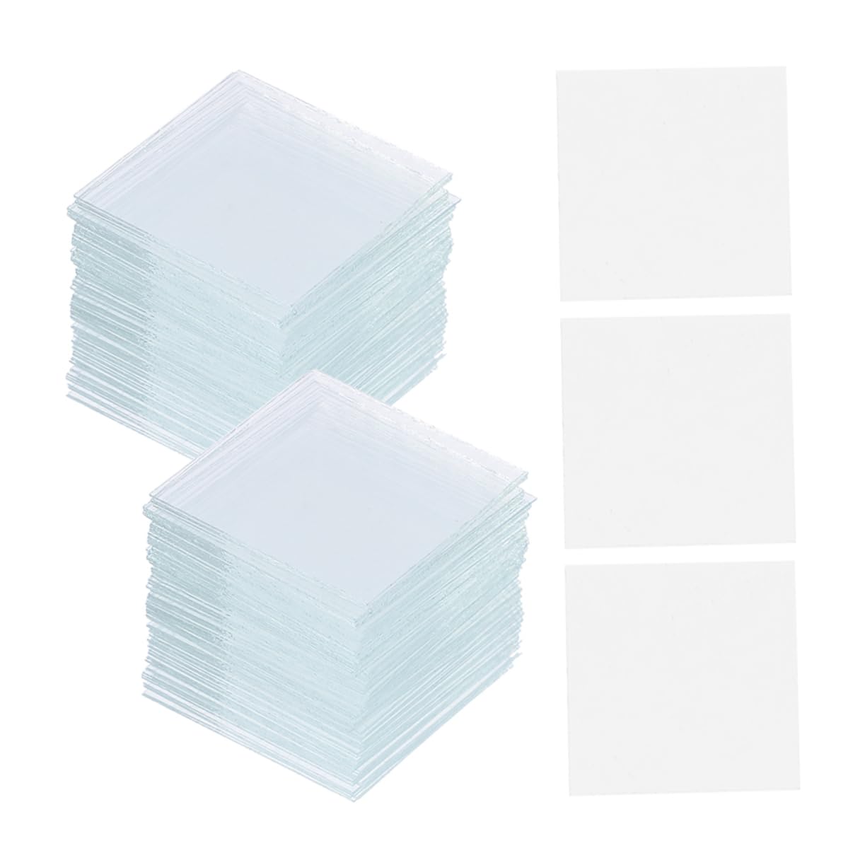 CIYODO 500pcs Glass Slide Microscope Slide Kits Square Coverslip Slide Microscope Slides Covers Clear Glasses Glass Slips Covers Square Glasses Glass Coverslips Microscope Slides Glass