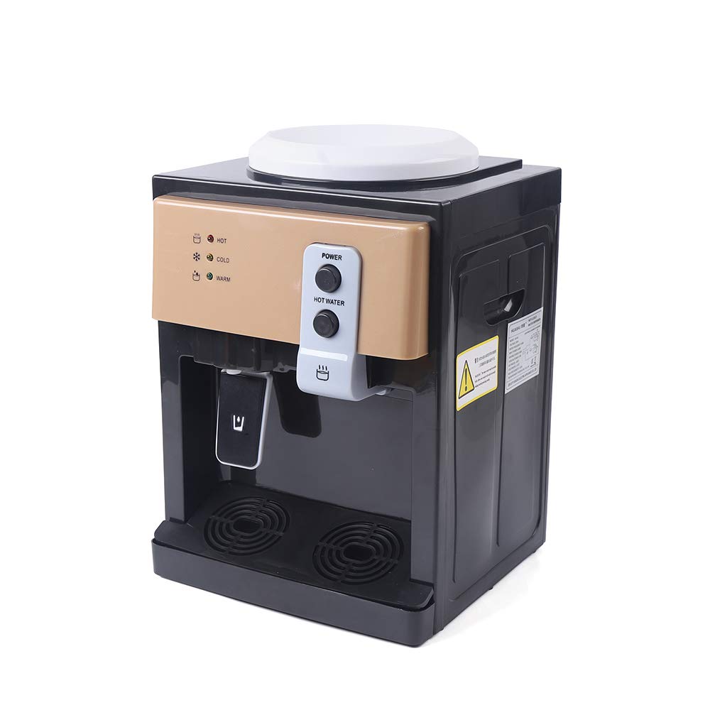 110V Desktop Electric Hot and Cold Water Cooler Dispenser Top Loading Countertop Water Coolers Dispenser for Home Office Use