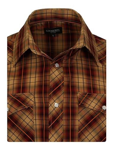 Gioberti Mens Western Cowboy Short Sleeve Shirt with Snap Buttons3