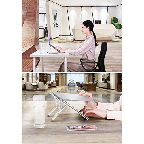 Support ordinateur portable contre les douleurs cervicales avec support téléphone intégré - 7