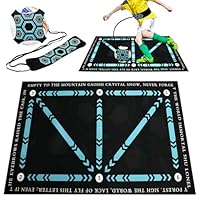 Lafisun Fussball Matte Ballkontrolle, Fußballmatte mit Fussballtrainer, Rutschfest Silent Fussballmatte Training, Stoßdämpfende FußBall Trainingsmatte für Kinder und Erwachsene(60x90 cm)