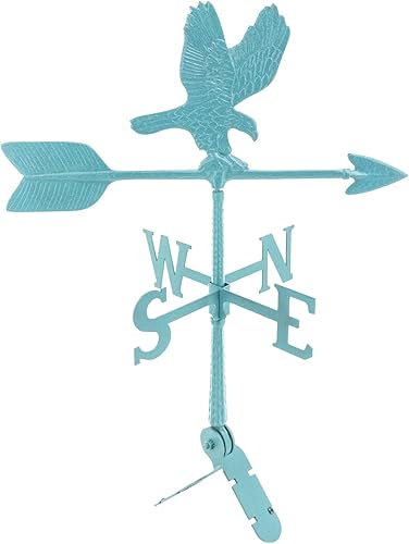Miniatura 3 de Veleta de aluminio Eagle de 24  - Veleta al aire libre con adorno - Decoración de techo de metal - Montaje incluido (4 a elegir) - Veleta de