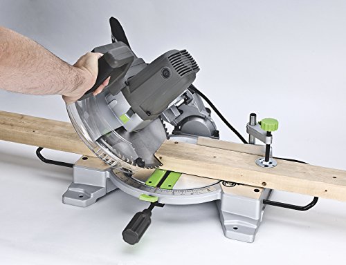 Genesis GMS1015LC 15-Amp 10-Inch Compound Miter Saw with Laser Guide and 9 Positive Miter Stops , Gray by Genesis - Image 2