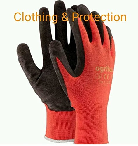 24 PAIRS NEW LATEX COATED WORK GLOVES SAFETY DURABLE GARDEN GRIP BUILDERS (S - 7)