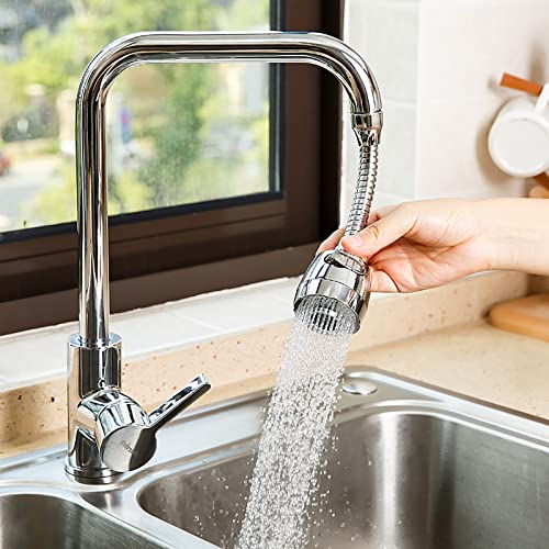 yufana 2 PCS Aireador de Grifo, Ducha Para Fregadero de Cocina con, Cabezal de Caño de Grifo Flexible, Grifo Giratorio de 360°, Universal Giratorio Cabezal, Accesorio Cocina Baño.