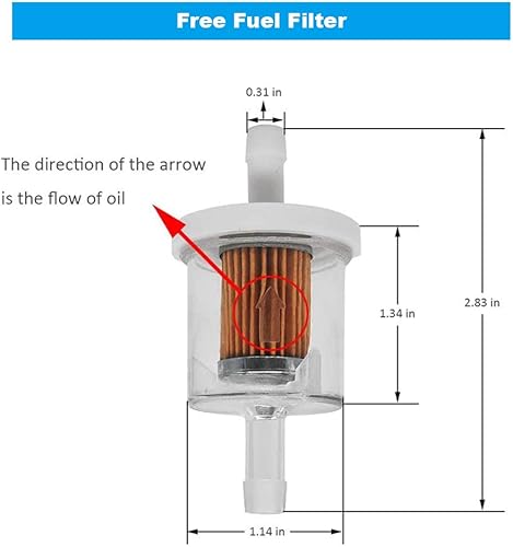 Miniatura 5 de ZLKSKER 796031 Filtro de aire con filtro de combustible, repuesto para B&S 591334 594201 797704 31A507 31A607, filtro de aire para cortacésped