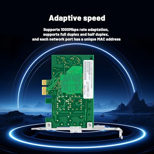 Tarjeta de Red de Fibra Óptica Gigabit con Chip Intel 82576, Adaptador de Red con Puerto Óptico SFP Único, PCIE NIC Gigabit Ethernet Compatible con Windows Server, Linux y VMware miniatura 5