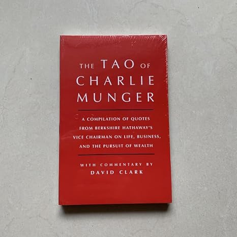 The Tao of Charlie Munger By DAVIDs Clark Financial Investment Idea In English Reading Book