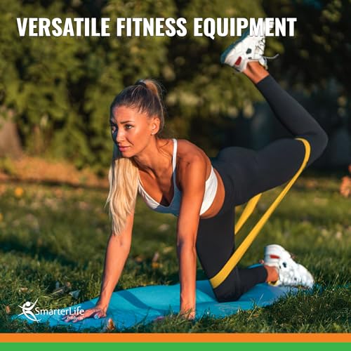 SmarterLife Resistance Bands for Working Out, Non-Latex Exercise Bands for Women, Men, 5 Extra Wide Workout Bands for Weight Loss, Home Gym, Booty Bands, Physical Therapy Bands, Workout Guide - Image 7