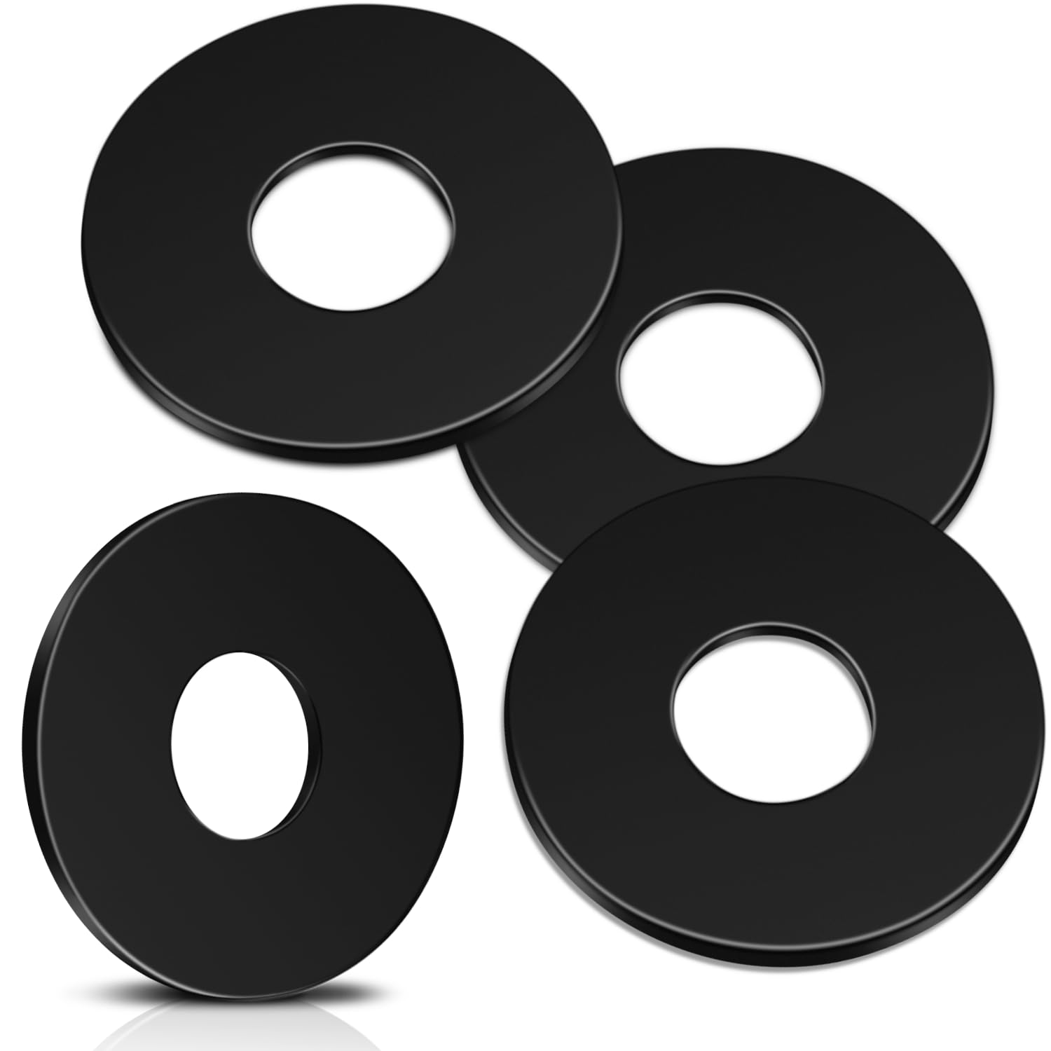 80Pcs Flat Washers M5 x 15mm Stainless Washers,Thickness 1.2mm Metal Round Washer for Screws and Bolts(Black) — image 1