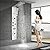 NEWCES Shower Panel Tower System Rainproof and Waterfall 5-Function Massage Nozzle Stainless Steel