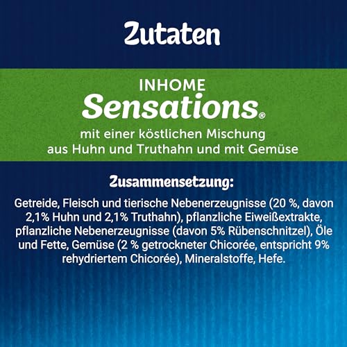 Felix Katzentrockenfutter Inhome Sensations mit Huhn Getreide und Zugabe von Gartengrün, 1er Pack (1 x 1kg)
