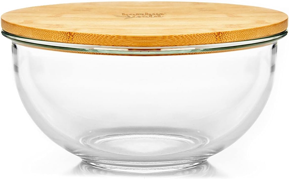 bambuswald© Salatschüssel mit deckel aus Bambus 465ml Füllmenge