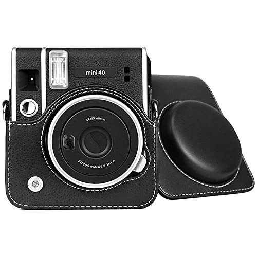 Rieibi Mini 40, funda protectora de piel sintética para Fujifilm Instax Mini 40 cámara instantánea con correa de hombro extraíble Cover