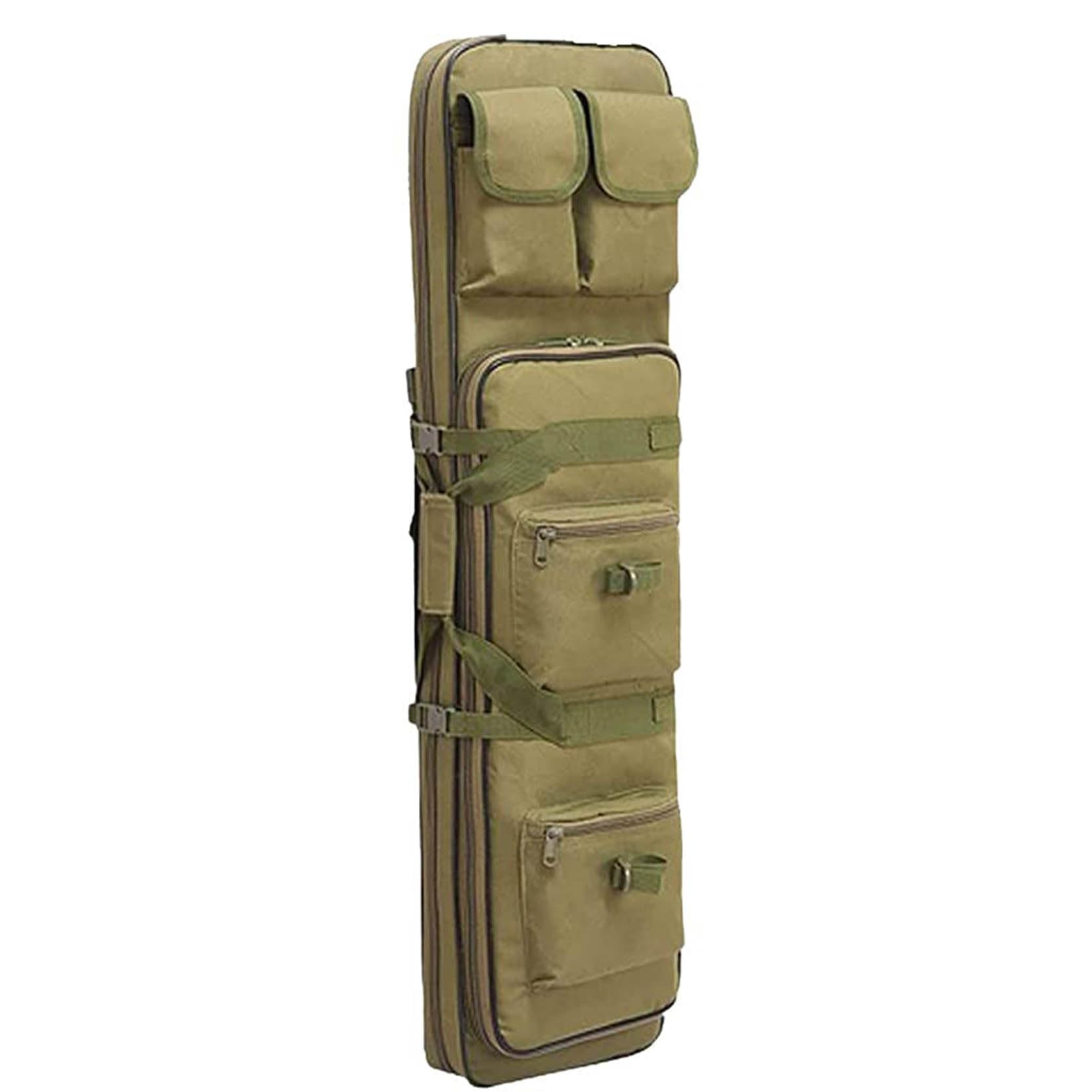 Bolsa para Doble Rifle, Táctica Funda para Arma, Acolchado con Correa de Hombro Bolsa de Transporte Vaina Bolso Táctico de Lona para Fusil Escopeta Larga para Caza Disparando, Negro